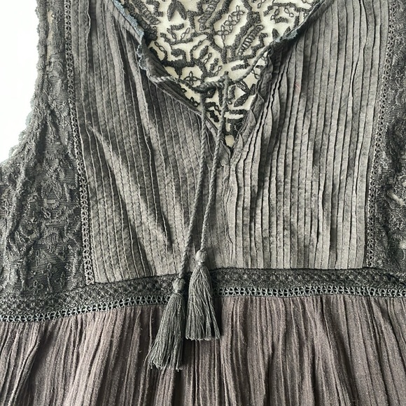 Black Joie Lacey Top with Pom Pom Detailing, Size S - Picture 3 of 6